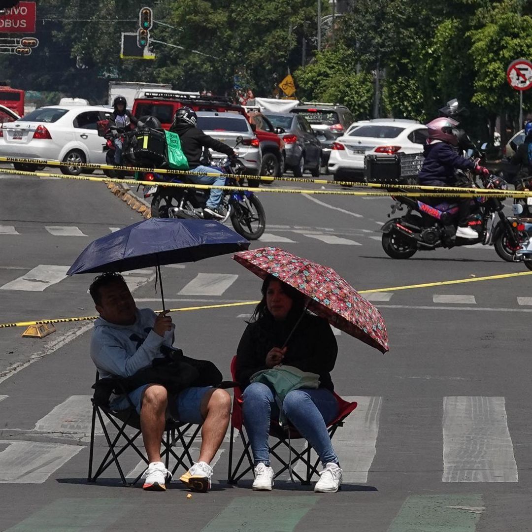 Bloqueo en calles de la Ciudad de México.